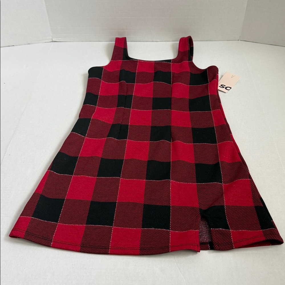 Kohl's Red and Black Plaid Kids Dress